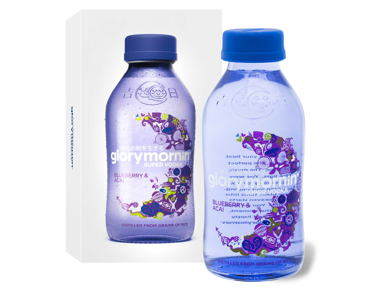 Geschenkbox mit Blueberry Mornin Vol % Acai VODKA 40 SUPER Glory &