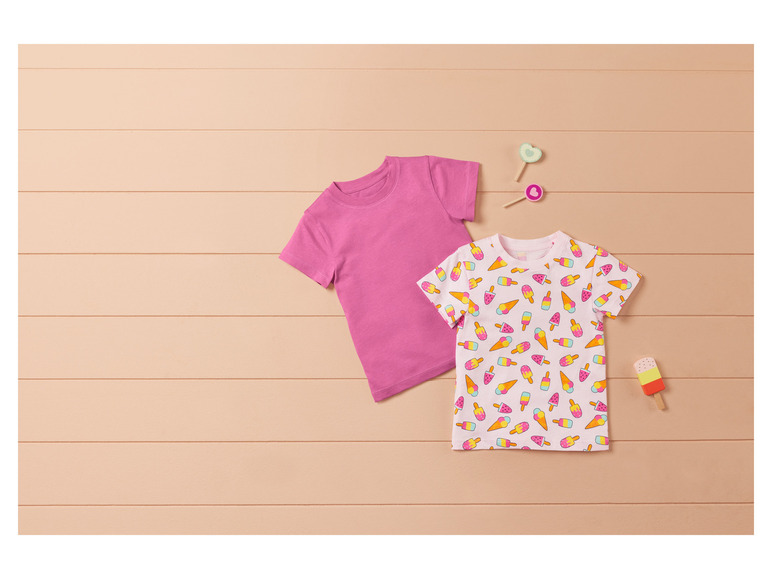 Gehe zu Vollbildansicht: lupilu® Kleinkinder T-Shirts, 2 Stück, aus reiner Baumwolle - Bild 3