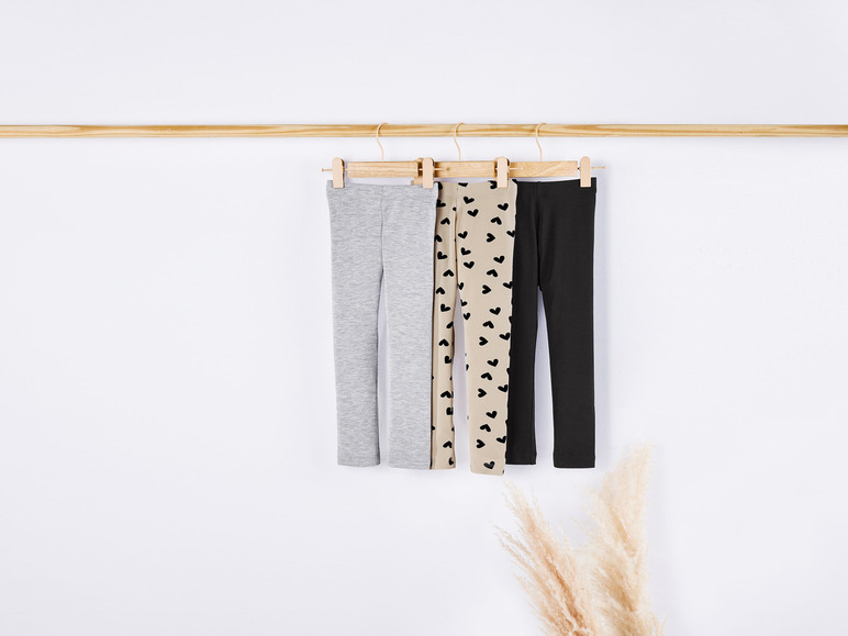 Gehe zu Vollbildansicht: lupilu® Kleinkinder Leggings, 3 Stück, mit hohem Baumwollanteil - Bild 20