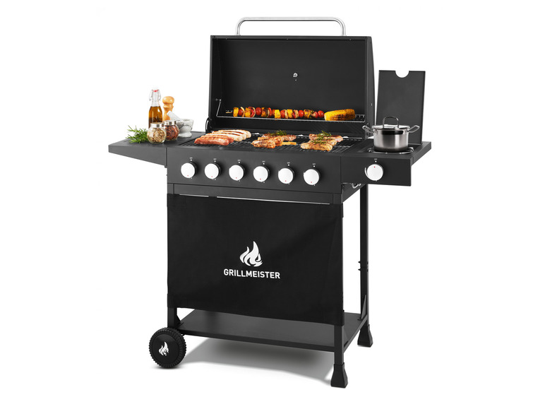 Gehe zu Vollbildansicht: GRILLMEISTER Gasgrill »Memphis«, 6plus1, 18 kW, mit Seitenbrenner - Bild 1