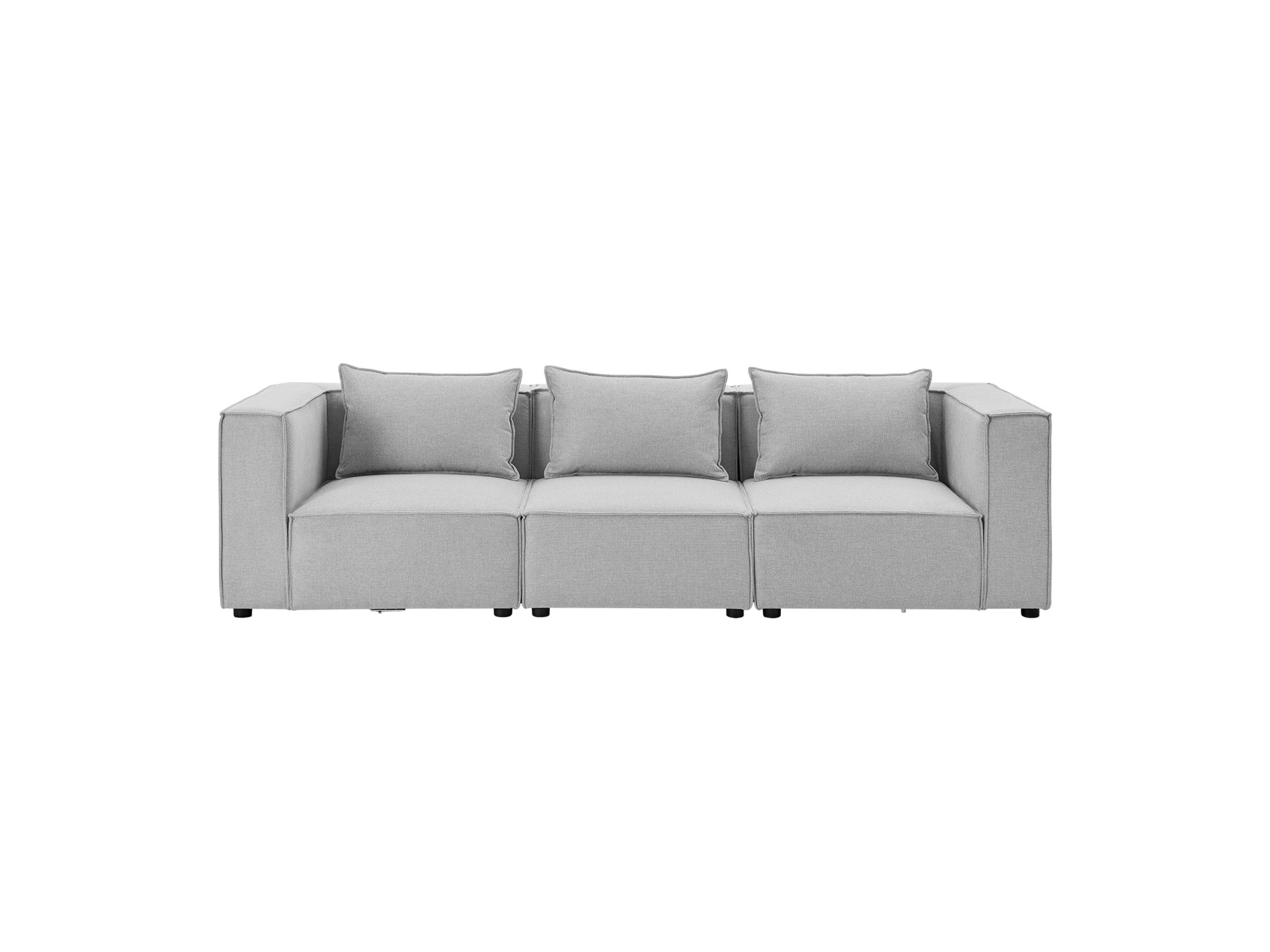 Juskys Modulares Sofa Domas (Stoff, hellgrau, M) M