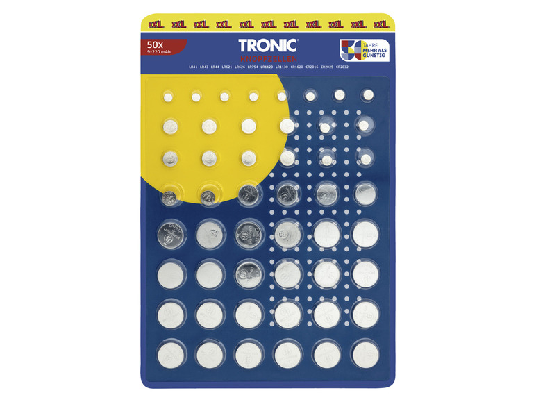 50 TRONIC® XXL Pack, Stück Knopfzellen,