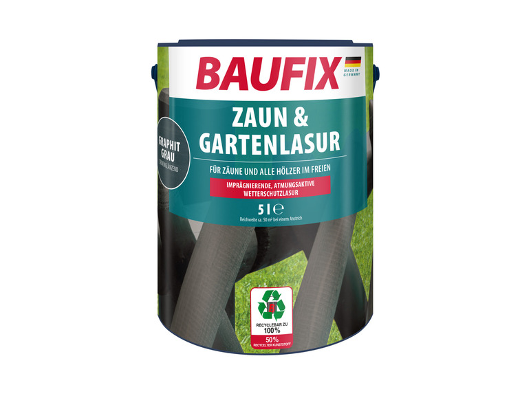 Gehe zu Vollbildansicht: BAUFIX Zaun- und Gartenlasur, 5 Liter - Bild 5