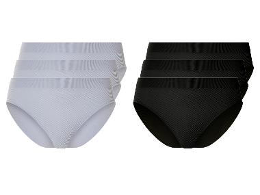 esmara® Damen Slips, 3 Stück, in modischer Ripp-Qualität