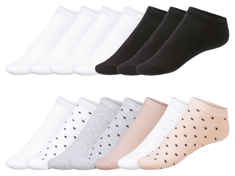 Gehe zu Vollbildansicht: esmara® Damen Sneakersocken, 7 Paar, mit hohem Bio-Baumwollanteil - Bild 1