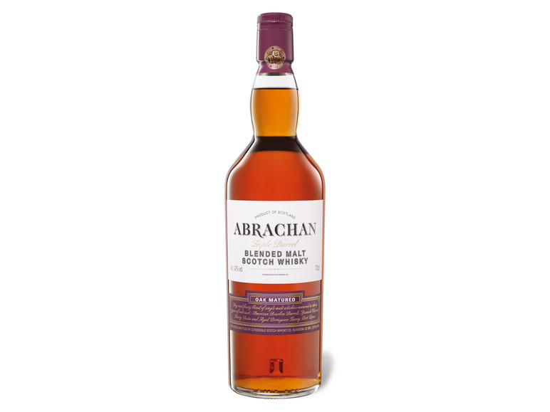 Abrachan Triple Barrel Blended Malt Whisky 42 Scotch Vol 
