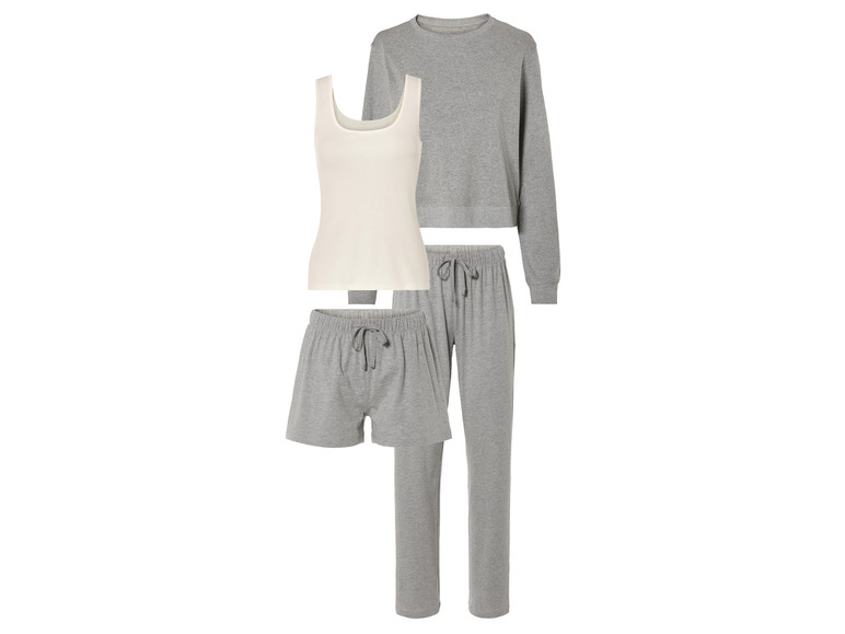 Gehe zu Vollbildansicht: esmara® Damen Pyjama-Set, 4-teilig, für jede Jahrezeit - Bild 24