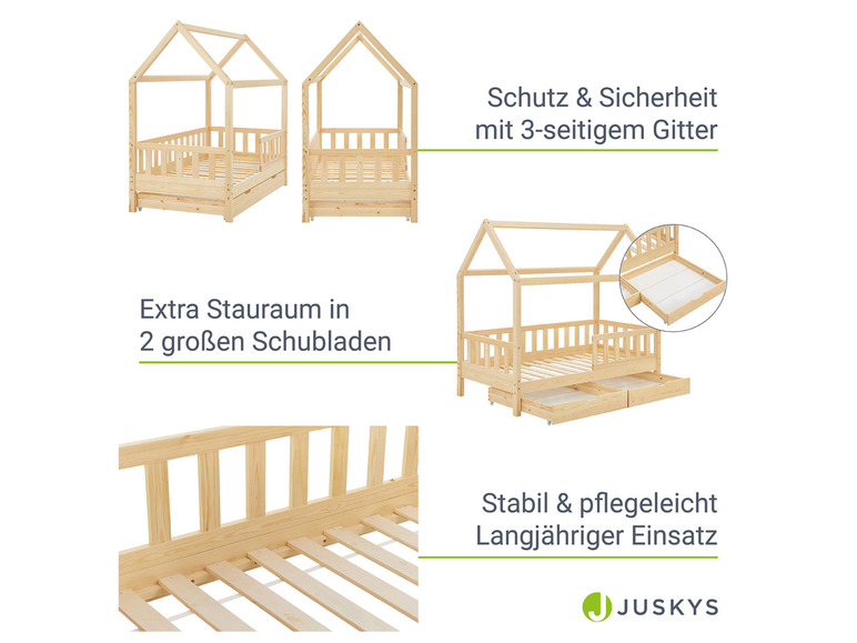 Gehe zu Vollbildansicht: Juskys Kinderbett »Marli«, im skandinavischen Design - Bild 211