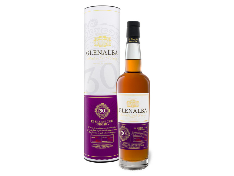 Geschenkbox 30 Scotch Jahre Whisky PX Glenalba Vol Finish mit 41,4% Cask Blended