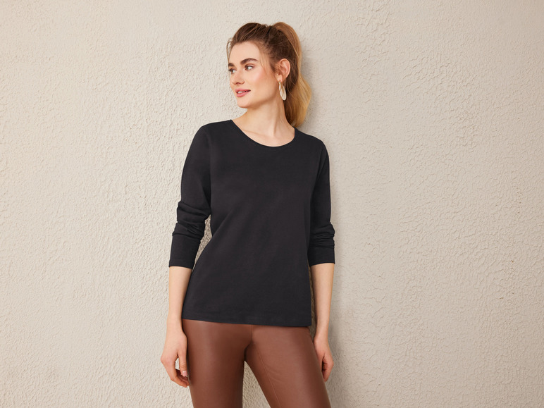 Gehe zu Vollbildansicht: esmara® Damen Langarmshirt, leger geschnitten - Bild 3