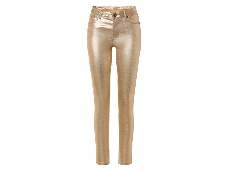 Gehe zu Vollbildansicht: esmara® Damen Jeans, Skinny Fit, mit Metallic-Beschichtung - Bild 2