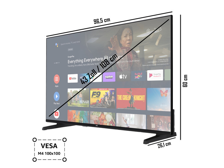 Gehe zu Vollbildansicht: JVC Fernseher »LT-VA3355« Android Smart TV 4K UHD - Bild 4