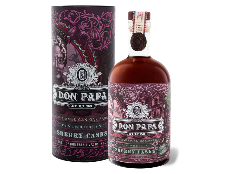 Don Papa Rum Sherry Cask Vol 45% mit Geschenkbox