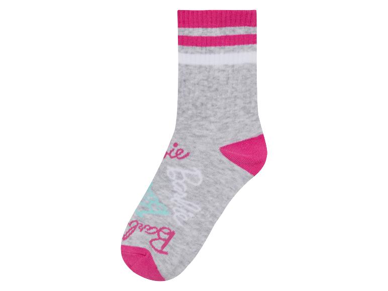 Gehe zu Vollbildansicht: Kleinkinder / Kinder Socken »Barbie«, 3 Paar, mit Baumwolle - Bild 5