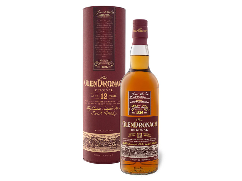 Glendronach Highland Single Malt 12 Geschenkbox Jahre Scotch Whisky mit Vol 43