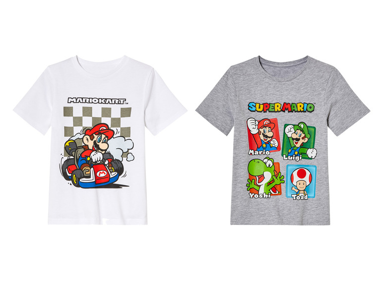 Gehe zu Vollbildansicht: Super Mario Brothers Kleinkinder Kinder Jungen T-Shirt mit Rundhalsausschnitt - Bild 1