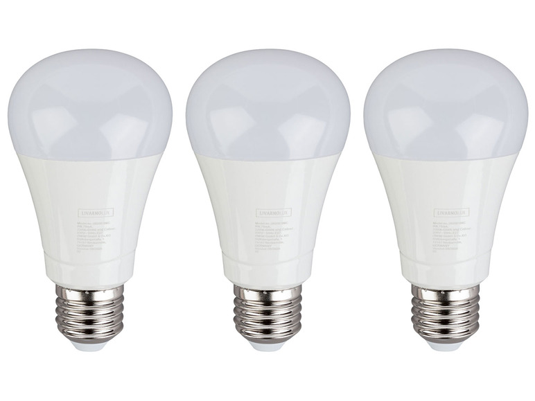 Zigbee Leuchtmittel E27 für Smart 9,5 RGB, LIVARNO Watt, 3er - Home, home Set