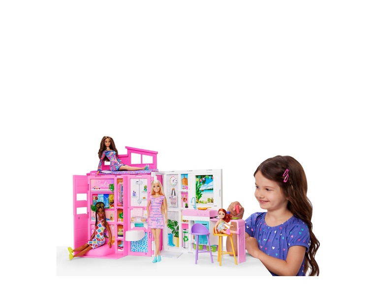 Gehe zu Vollbildansicht: Barbie GetAway Haus, mit Accessoires und Puppe - Bild 3