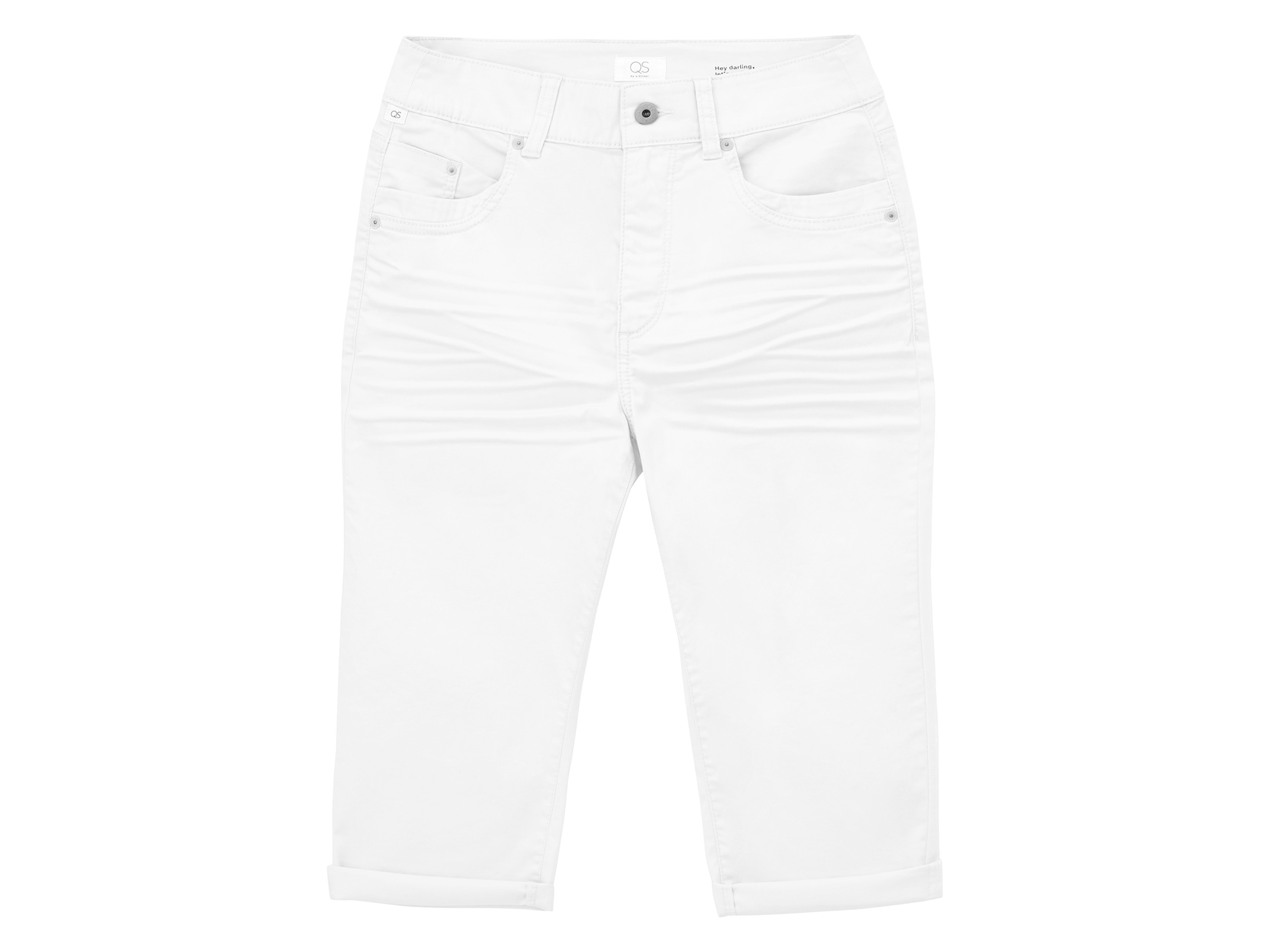 QS by s.Oliver Damen Caprihose (42, weiß) 42