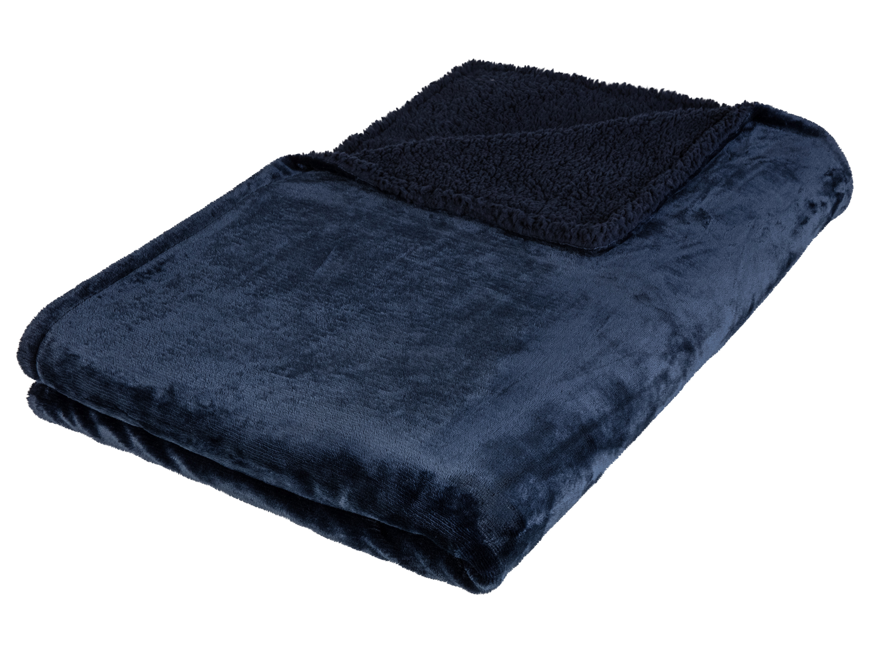 LIVARNO home Kuscheldecke mit Teddyfleece (blau)