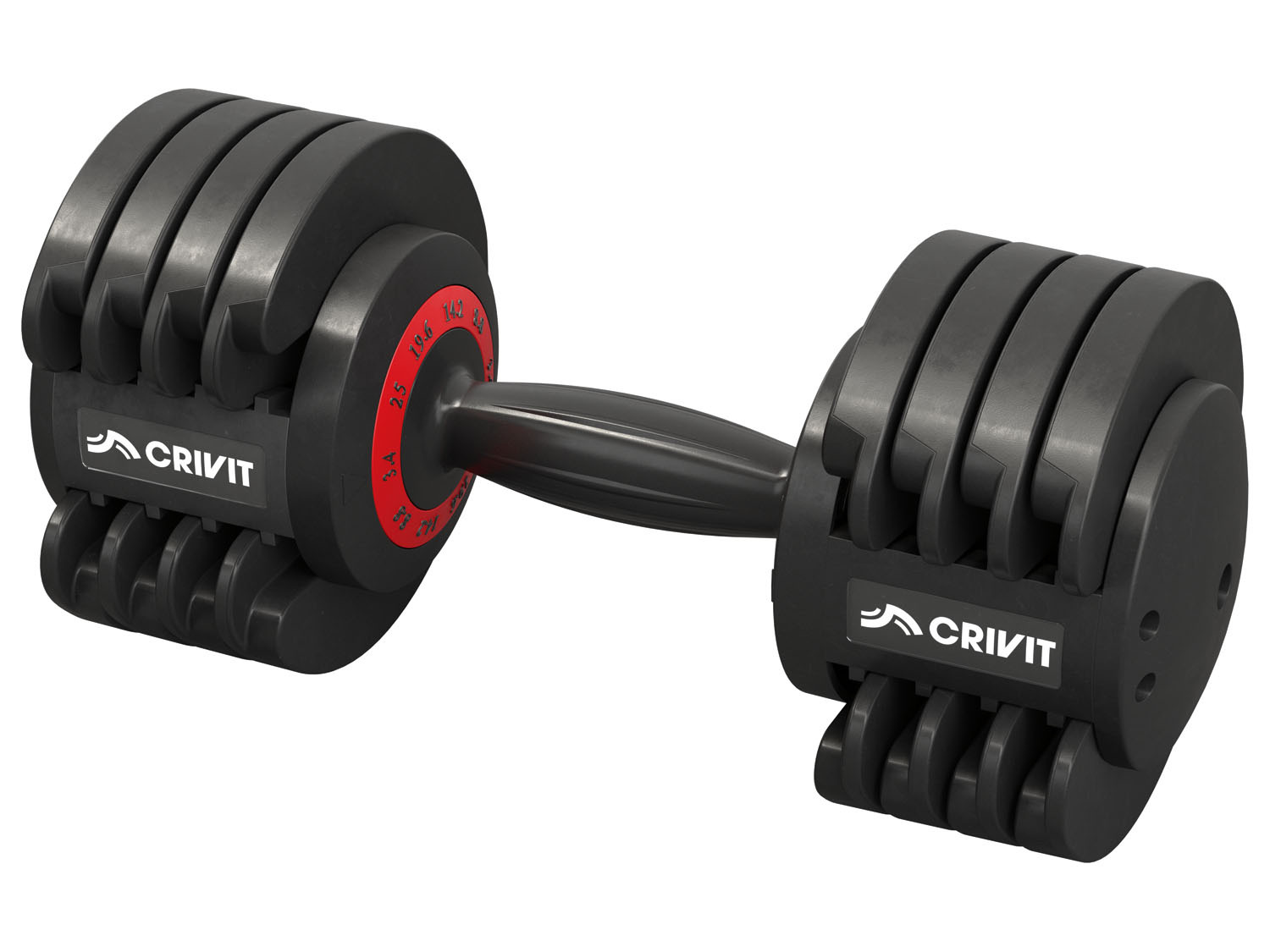 CRIVIT Kurzhantel-Set, verstellbar, 25 kg | LIDL