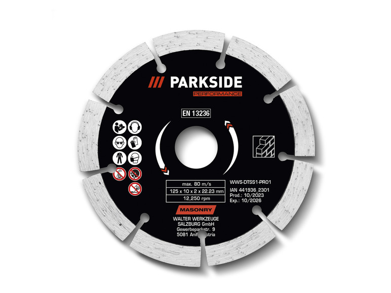 Gehe zu Vollbildansicht: PARKSIDE PERFORMANCE® Diamant-Trennscheibe, Ø 125 mm - Bild 3