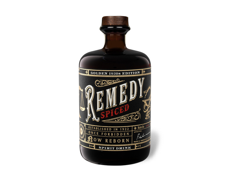 Remedy 41,5% (Rum-Basis) 1920\'s mit Edition Vol Golden Spiced Geschenkbox