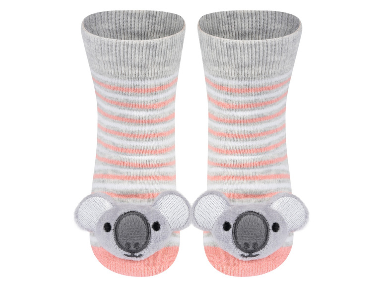 Gehe zu Vollbildansicht: Soxo Baby Rassel-Socken mit verschiedenen Mustern - Bild 17