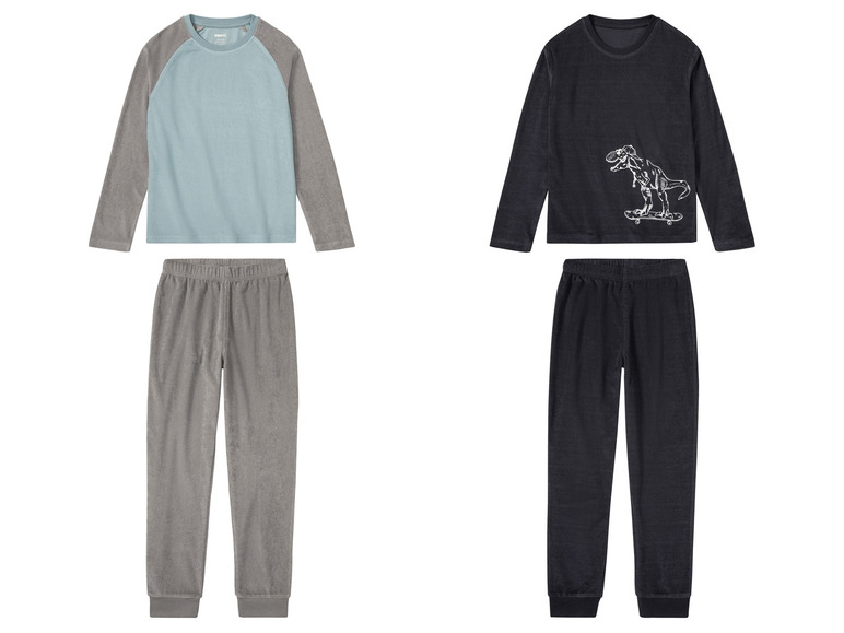 pepperts!® Kinder Jungen Pyjama aus kuschelig weichem Frottee