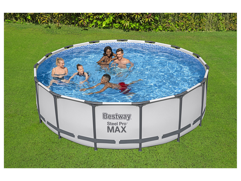 Bestway Steel Pro MAX™ Frame Komplett-Set mit Ø 122 cm 457 Filterpumpe x Pool