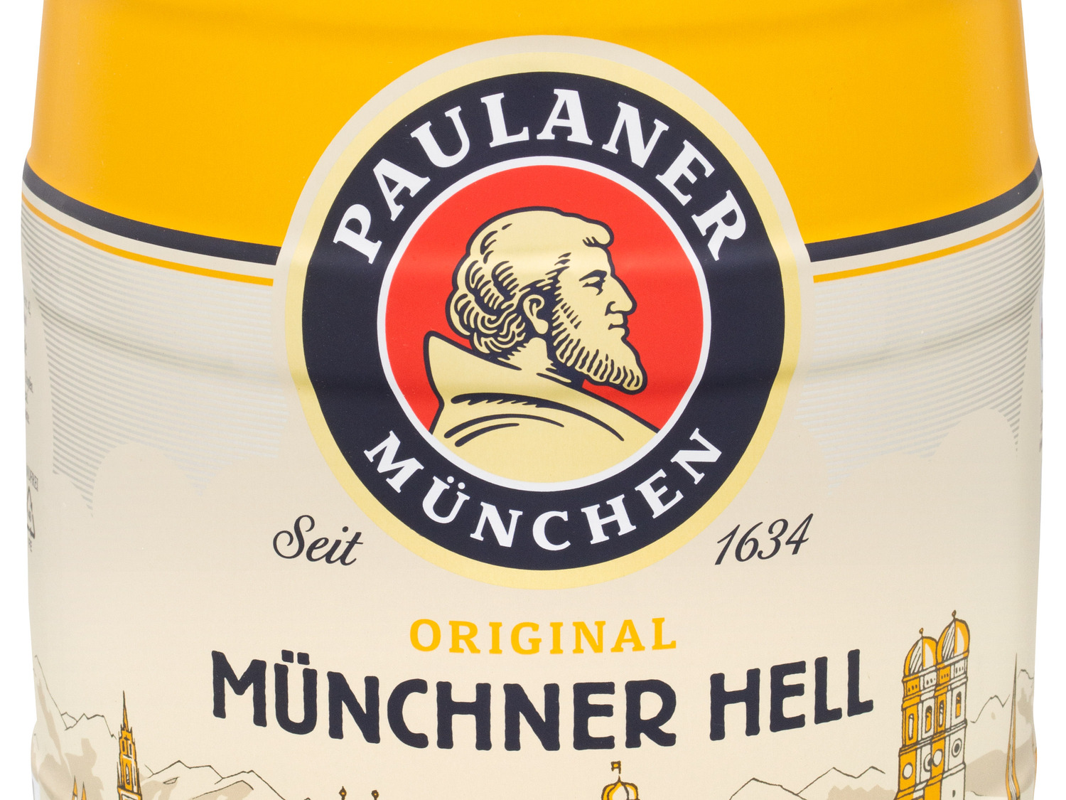 5 Z… Hell Münchner Liter Bierfass Paulaner mit Original