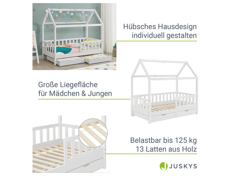 Gehe zu Vollbildansicht: Juskys Kinderbett »Marli«, im skandinavischen Design - Bild 102