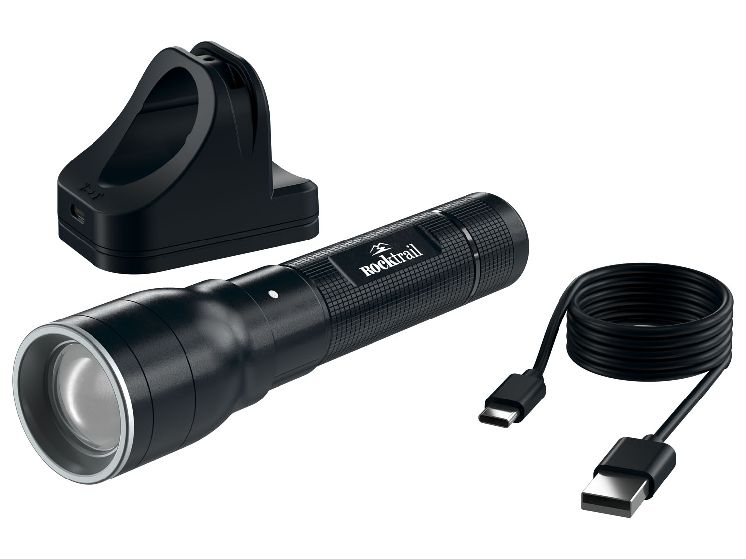 Preisvergleich für Rocktrail Akku-LED-Taschenlampe, Ladendirekt 4055329007724 lm, | aus 1000 Kunststoff, GTIN