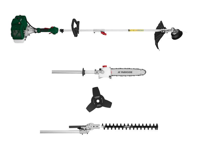 Gehe zu Vollbildansicht: PARKSIDE® Benzin-Kombigerät 4in1 »PBK 4 B3«, mit werkzeuglosem Vorsatzwechsel - Bild 1