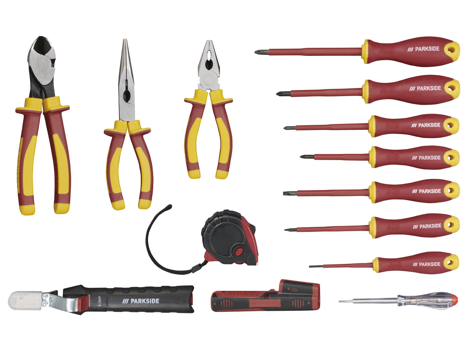 PARKSIDE® Elektriker Werkzeug-Set, 14-teilig, 1000… bis