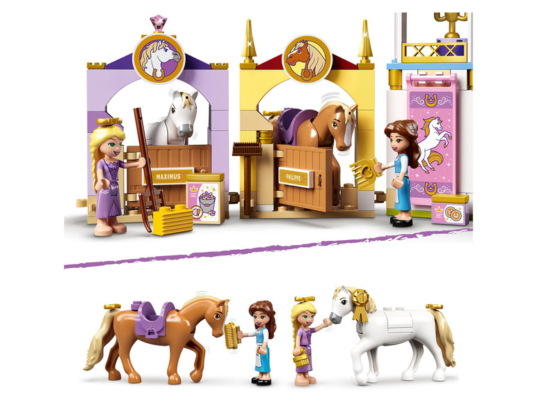 LEGO® Disney Princess™ 43195 »Belles Ställe« und Rapunzels königliche