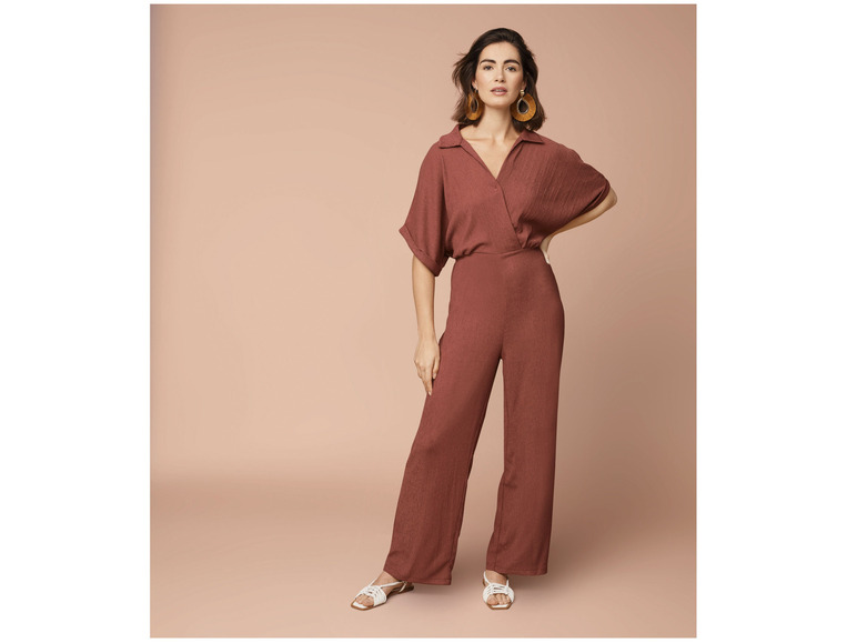 Gehe zu Vollbildansicht: esmara® Damen Jumpsuit, mit Ärmeln in Krempeloptik - Bild 7