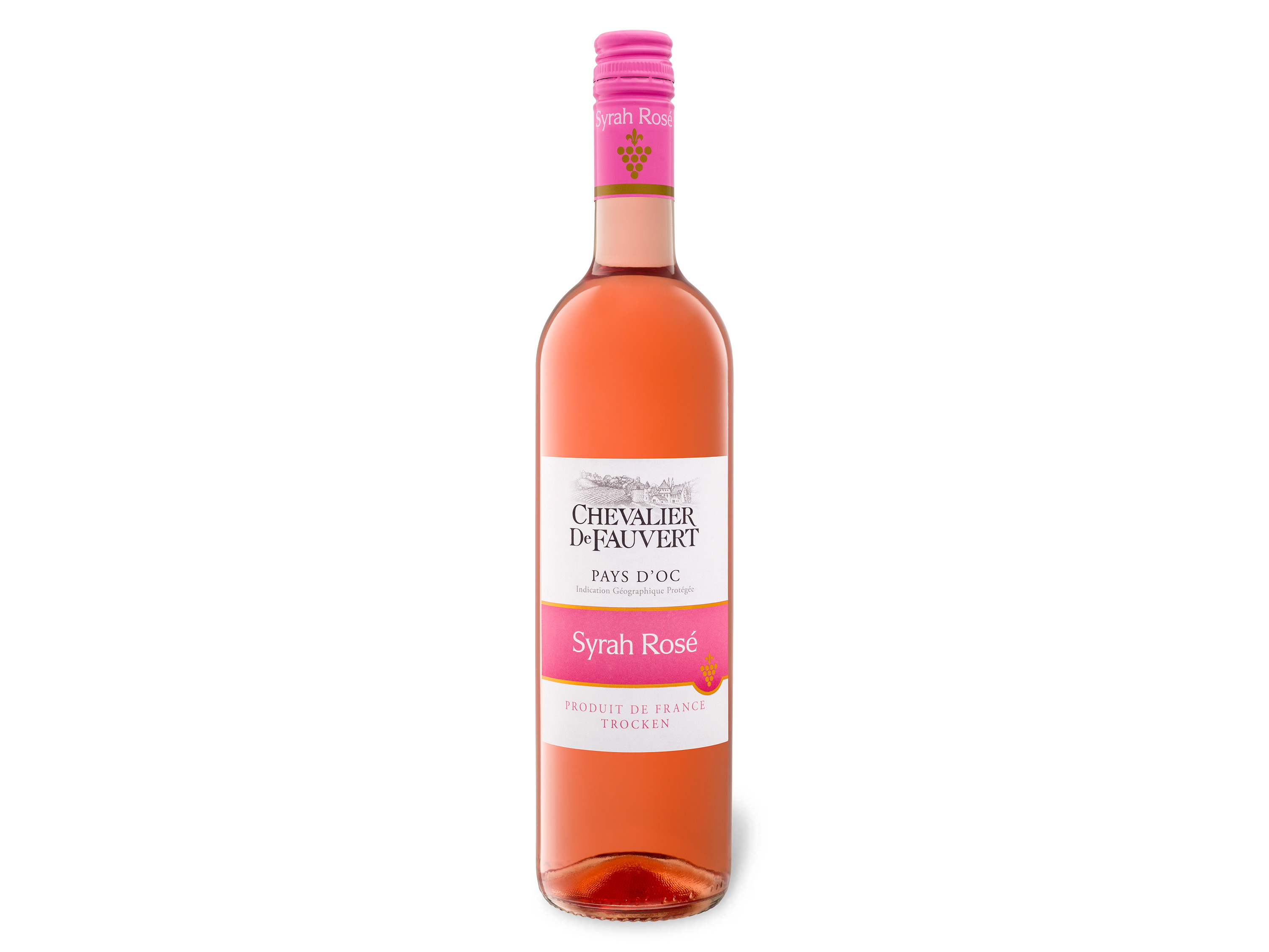 Chevalier de Fauvert Syrah Pays d%27Oc IGP trocken, Roséwein 2023 Wein & Spirituosen Lidl DE