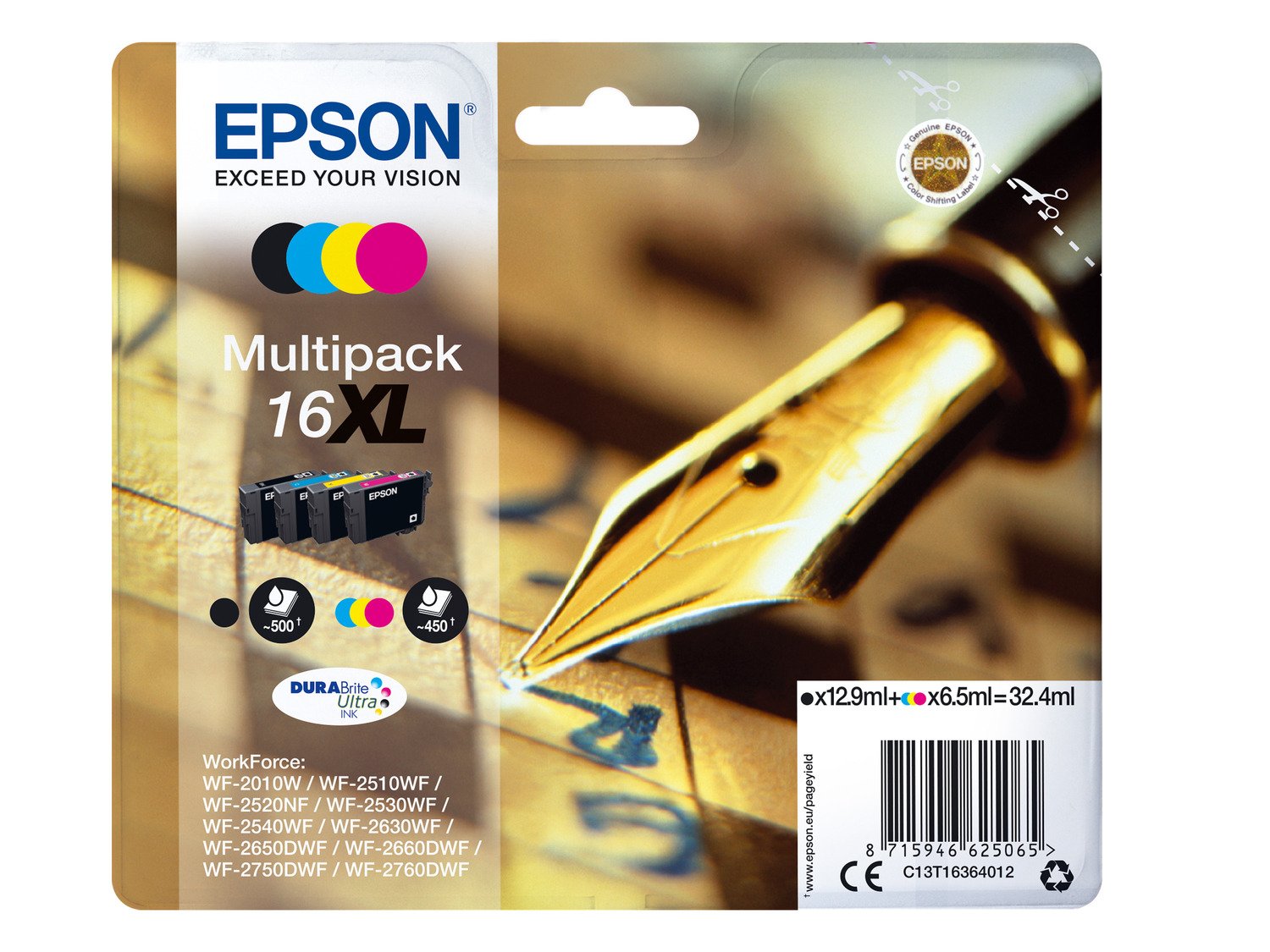 EPSON »16 XL« Füller Multipack Schwarz/… Tintenpatronen
