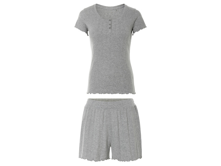 Gehe zu Vollbildansicht: esmara® Damen Pyjama, kurz, mit Baumwolle - Bild 2