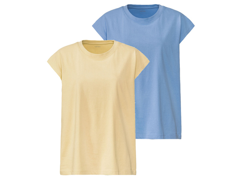 Gehe zu Vollbildansicht: esmara® Damen T-Shirts, 2 Stück, mit überschnittenen Schultern - Bild 2