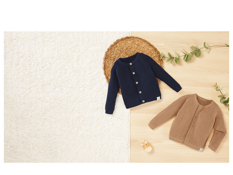 Gehe zu Vollbildansicht: lupilu® Baby Cardigan, 2 Stück, aus reiner Bio-Baumwolle - Bild 3