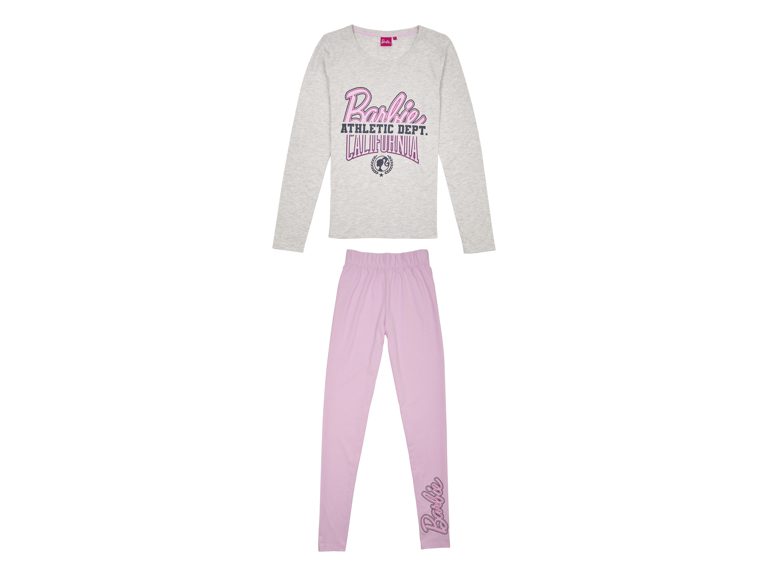 Barbie Damen Pyjama (grau/rosa, M) M