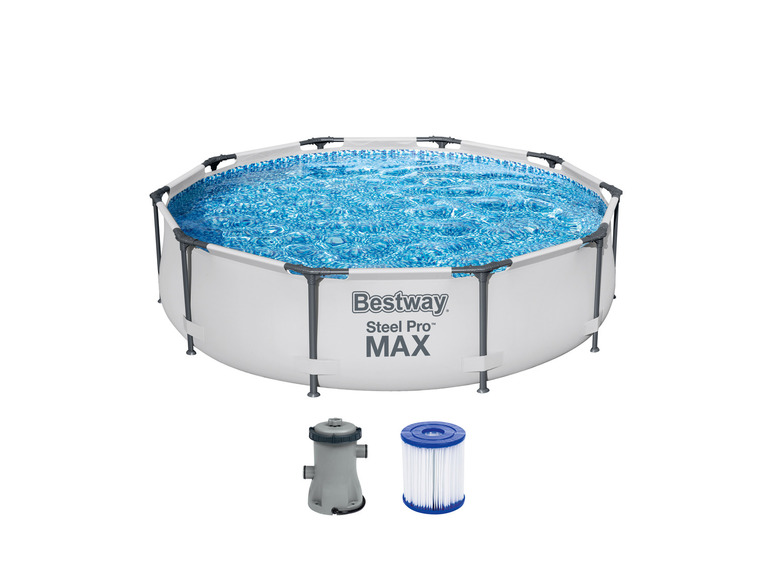 Gehe zu Vollbildansicht: Bestway Steel Pro MAX™ Frame Pool Set mit Filterpumpe, ca. Ø 305 x 76 cm - Bild 4