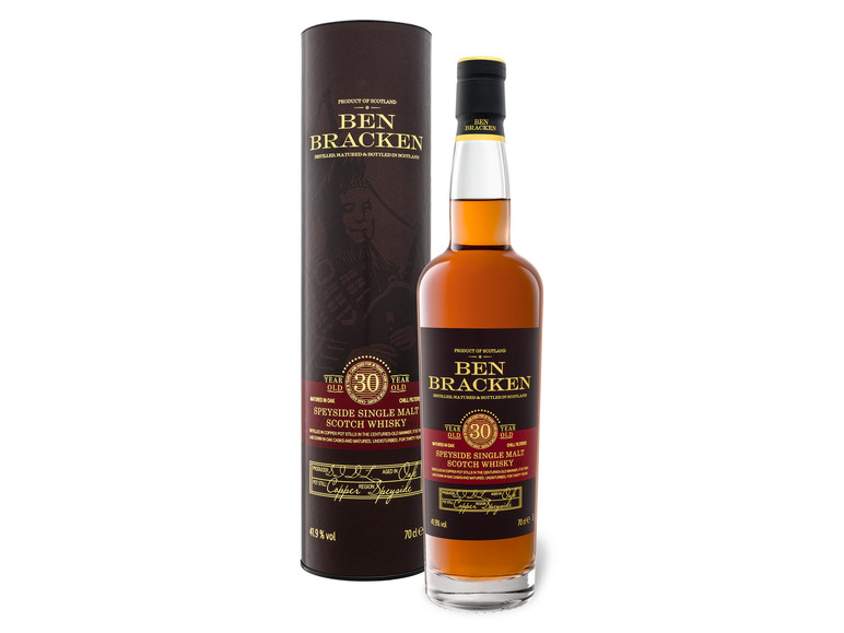 Gehe zu Vollbildansicht: Ben Bracken Speyside Single Malt Scotch Whisky 30 Jahre mit Geschenkbox 41,9% Vol - Bild 1
