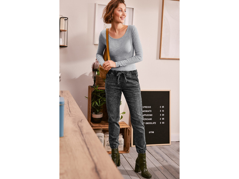 Gehe zu Vollbildansicht: esmara® Damen Denim-Joggers mit Gummizugbund - Bild 5