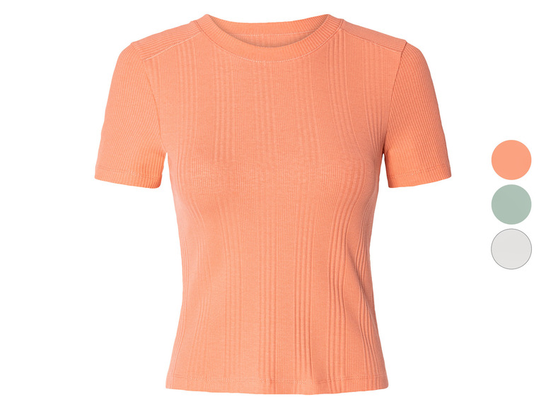 Gehe zu Vollbildansicht: esmara® Damen Shirt in modischer Ripp-Qualität - Bild 1