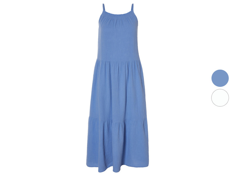 Gehe zu Vollbildansicht: esmara® Damen Midi-Kleid mit Volants - Bild 1