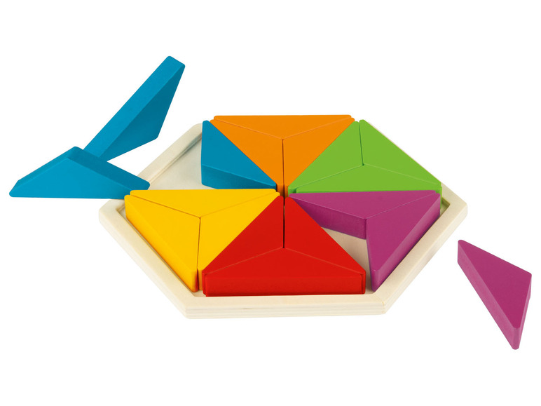 Gehe zu Vollbildansicht: Playtive Regenbogen Legespiel Blume / Kreis / Tangram / Hexagon - Bild 18