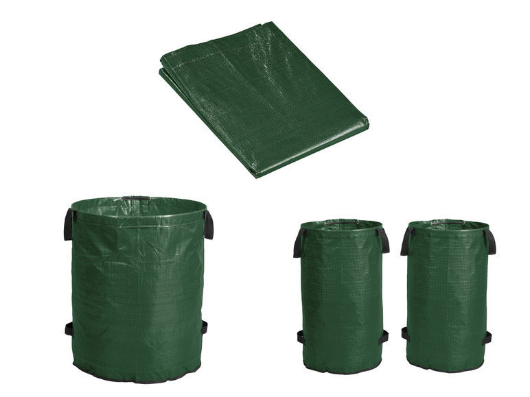 PARKSIDE® Gartenabfallsack / Gartenabfallsack-Set / Garten- und Autoplane, zusammenfaltbar